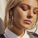Exaggerated Thick Hoop Earrings Big Circle Earrings Punk Jewelry