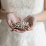 Vintage Crystal Pearls Floral Bridal Hair Combs for Women
