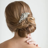 Vintage Crystal Pearls Floral Bridal Hair Combs for Women