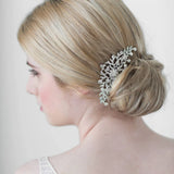 Vintage Crystal Pearls Floral Bridal Hair Combs for Women