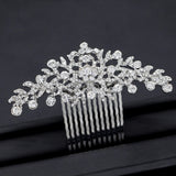 Vintage Crystal Pearls Floral Bridal Hair Combs for Women