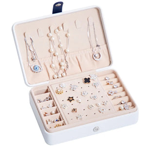 Jewelry Organizer Box Earrings Rings Necklace Display Holder Storage Case