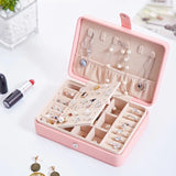 Jewelry Organizer Box Earrings Rings Necklace Display Holder Storage Case