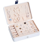 Jewelry Organizer Box Earrings Rings Necklace Display Holder Storage Case