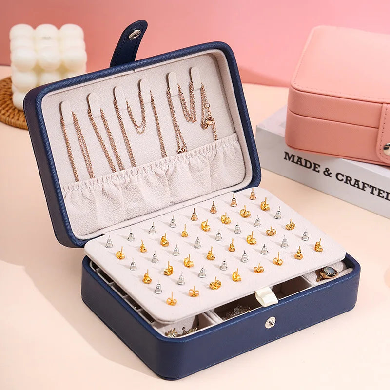 BLOONG Portable Jewelry Box Small Drawer Storage Ring Necklace Display Holder