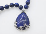 Lapis Round 8mm Pendant Necklace 18-inch Natural Beads for Women