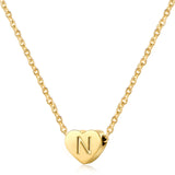 BN1 Letter Name Necklace Silver Square Alphabet Charm Box Link Chain
