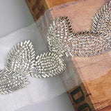 BNH1928 Beaded Embroidery Net Yarn Tube Leaves DIY Clothing Fur Accessories