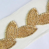 BNH1928 Beaded Embroidery Net Yarn Tube Leaves DIY Clothing Fur Accessories