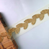 BNH1928 Beaded Embroidery Net Yarn Tube Leaves DIY Clothing Fur Accessories