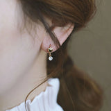 925 Silver Heart Zircon Earrings Wedding Jewelry