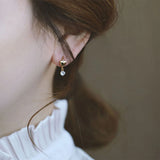 925 Silver Heart Zircon Earrings Wedding Jewelry