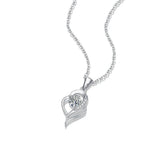 1CT Moissanite Heart String Necklace Pendant Diamond Necklace Ladies 925 Silver