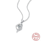 1CT Moissanite Heart String Necklace Pendant Diamond Necklace Ladies 925 Silver