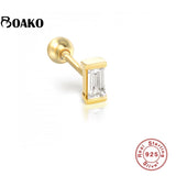 925 Silver Crystal Zircon Wing Stud Earring Women Jewelry