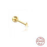 925 Silver Crystal Zircon Wing Stud Earring Women Jewelry