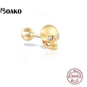 925 Silver Crystal Zircon Snake Arrow Stud Earring Women Fine Jewelry