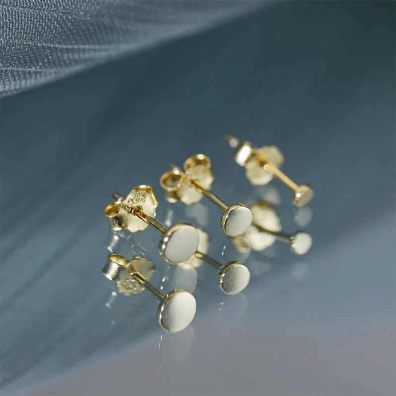 925 Silver Round Earrings For Women Stud Earring Jewerly