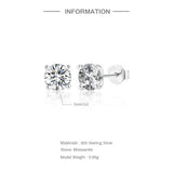 0.5CT Moissanite Diamond Sterling Silver Earrings for Women