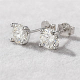 0.5CT Moissanite Diamond Sterling Silver Earrings for Women