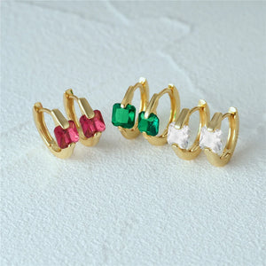 925 Silver Crystal Earrings Women Wedding Jewelry