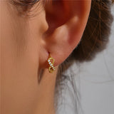 925 Silver Crystal Earrings Women Wedding Jewelry