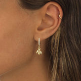 925 Silver Little Bee Pendant Earrings 18K Plated Jewelry
