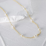925 Silver Pearl Necklace Women Sexy Jewelry Collier Perle Summer Beach