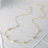 925 Silver Pearl Necklace Women Sexy Jewelry Collier Perle Summer Beach