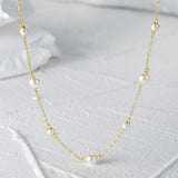 925 Silver Pearl Necklace Women Sexy Jewelry Collier Perle Summer Beach