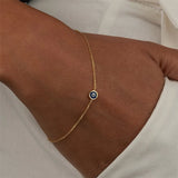 925 Sterling Silver Devil's Eye Enamel Bracelet Bangle