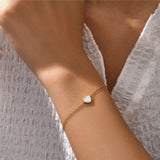 925 Silver Enamel Heart Bracelets for Women Wedding Anniversary Couple Bracelet