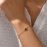 925 Silver Enamel Heart Bracelets for Women Wedding Anniversary Couple Bracelet