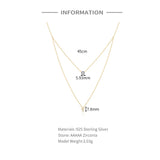 Evil Eye Palm Pendant Necklaces Crystal Double Layer Couple Jewelry