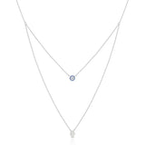 Evil Eye Palm Pendant Necklaces Crystal Double Layer Couple Jewelry