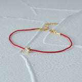 925 Sterling Silver Lucky Couple Bracelet Red Rope Women's Bracelets