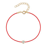 925 Sterling Silver Lucky Couple Bracelet Red Rope Women's Bracelets