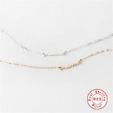925 Silver Mama Chain Necklace Fine Gift Glossy Clavicle Letter