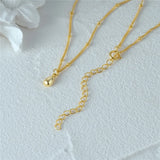 925 Silver Droplet Pendant Necklace Couple Jewelry Anniversary