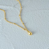 925 Silver Droplet Pendant Necklace Couple Jewelry Anniversary