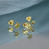 925 Silver Star Earrings Set for Women - 3pcs