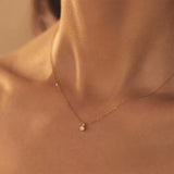 925 Silver Zircon Pendant Choker Chain Clavicle Jewelry