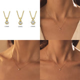 925 Silver Zircon Pendant Choker Chain Clavicle Jewelry