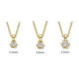 925 Silver Zircon Pendant Choker Chain Clavicle Jewelry