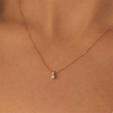 925 Silver Zircon Pendant Choker Chain Clavicle Jewelry