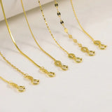 BOAKO 925 Silver Women's Necklaces Water-wave Beads Chain 40