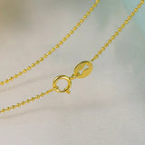 BOAKO 925 Silver Women's Necklaces Water-wave Beads Chain 40