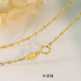 BOAKO 925 Silver Women's Necklaces Water-wave Beads Chain 40