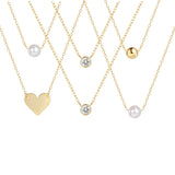 925 Silver Zircon Pendant Necklace Double Layer Choker Necklaces For Women