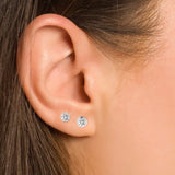 0.3ct Moissanite Stud Earrings 925 Silver D Moissanite Jewelry